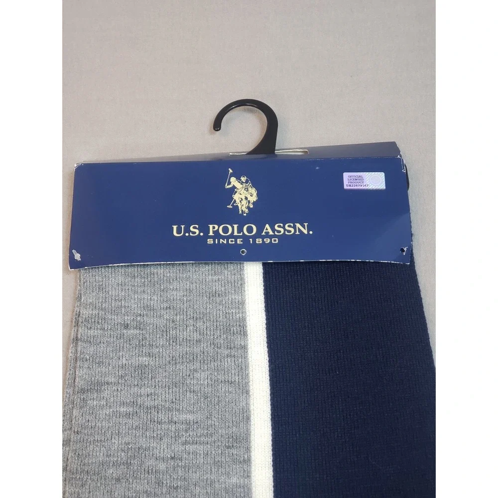 US Polo Winter Scarf Blue Gray 52